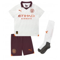 Manchester City Kevin De Bruyne #17 Replika babykläder Bortaställ Barn 2023-24 Kortärmad (+ korta byxor)